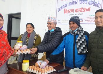 धनसिँहपुरमा आमा सँग उपमेयर पोषण कोसेली बितरण कार्यक्रम गरियो