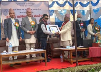 मलवाराकर्मी पत्रकार उपाध्याय टिभीइटी मिडिया अवार्डद्वारा सम्मानित