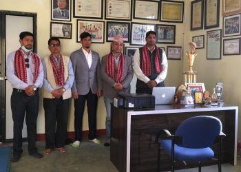 टीकापुरका मेयर रावल सहितको टोली द्वारा तेक्वान्दो एकाडेमिको अवलोकन