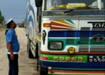 टीकापुरको सत्तीमा ट्राफिक प्रहरी पोष्ट स्थापना