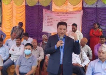 मन्त्री सोडारीद्धारा चौमाला खोला सडक पुलको शिलान्यास