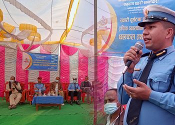 सवारी दुर्घटना न्युनिकरण गर्न ट्राफिक प्रहरीले गर्यो अन्तर्क्रिया