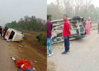 लम्कीमा एम्बुलेन्स दुर्घटना हुँदा एक किशोरीको मृत्यु